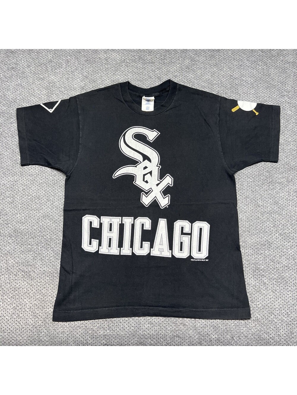 Vintage 1997 Pro Player Chicago White Sox T-Shirt Large MLB Rare Men’s Black